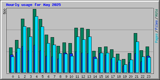 Hourly usage for May 2025