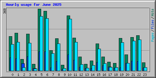 Hourly usage for June 2025