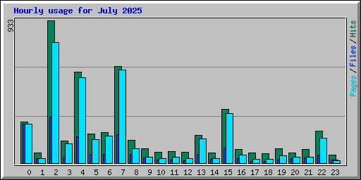 Hourly usage for July 2025