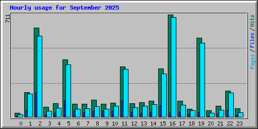 Hourly usage for September 2025