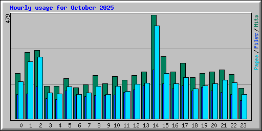 Hourly usage for October 2025