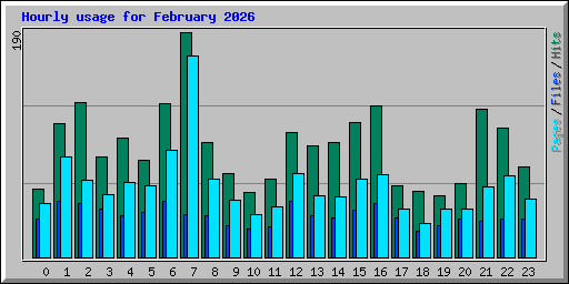 Hourly usage for February 2026